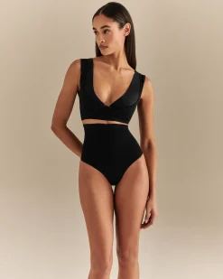 Fashion Chrome High Waist Thong Woemn Thongs