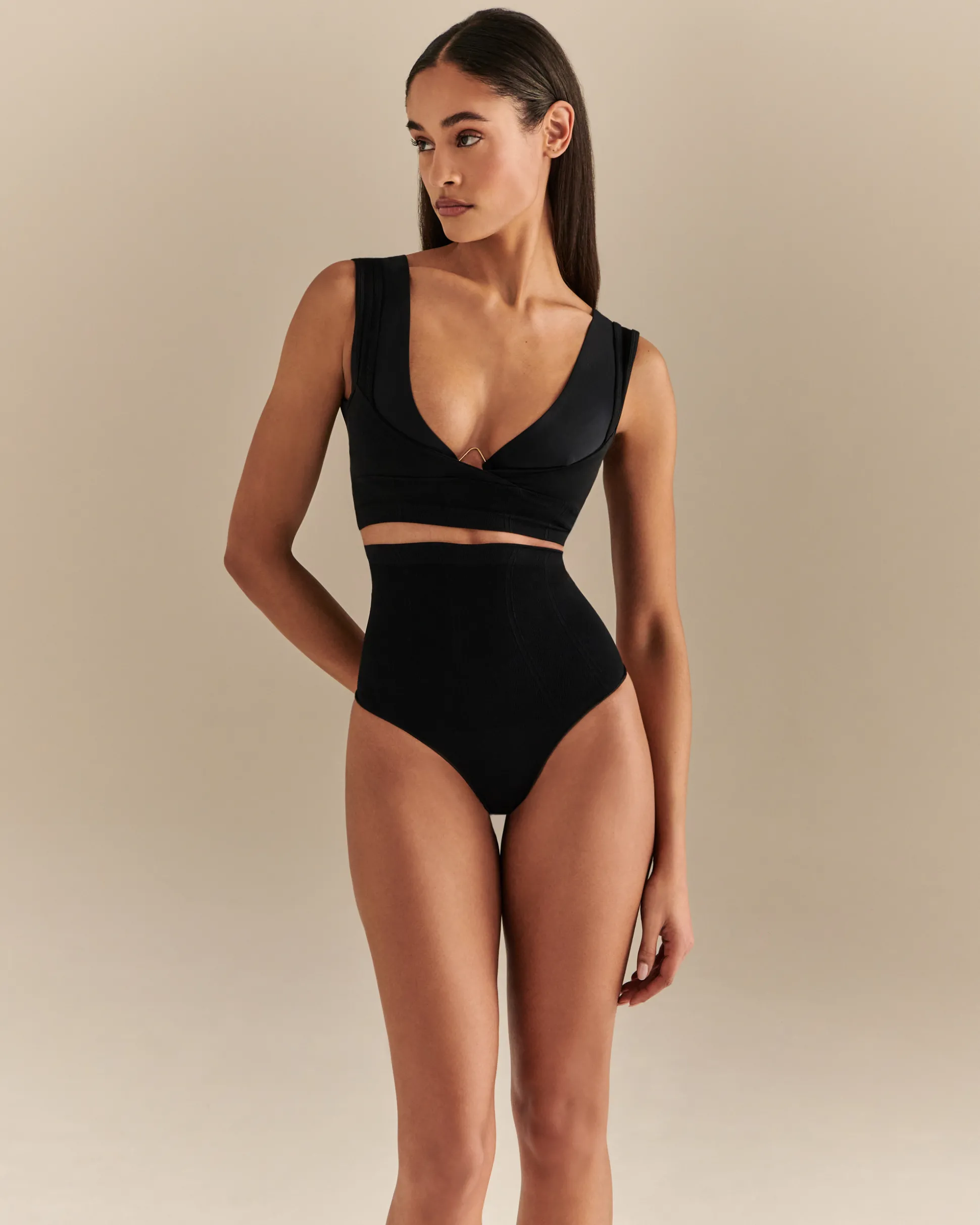 Fashion Chrome High Waist Thong Woemn Thongs